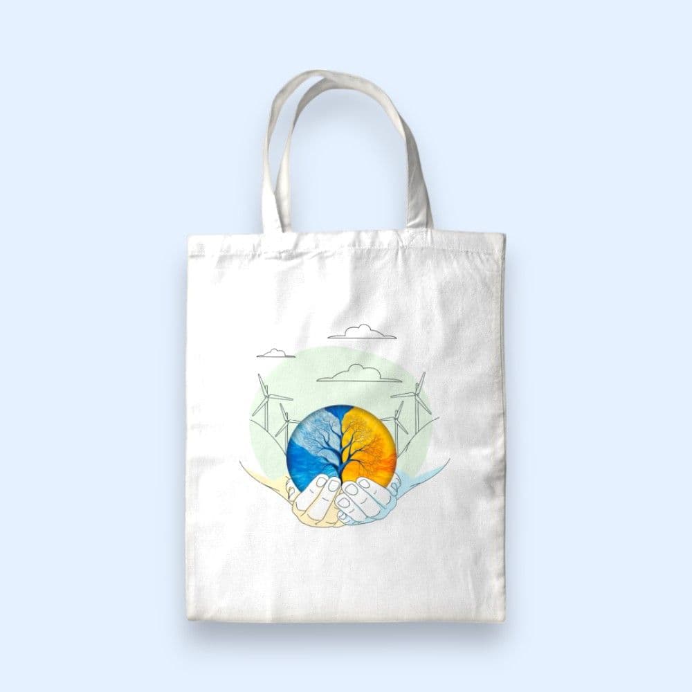 Climate in Our Hands Canvas Tote Bag - White