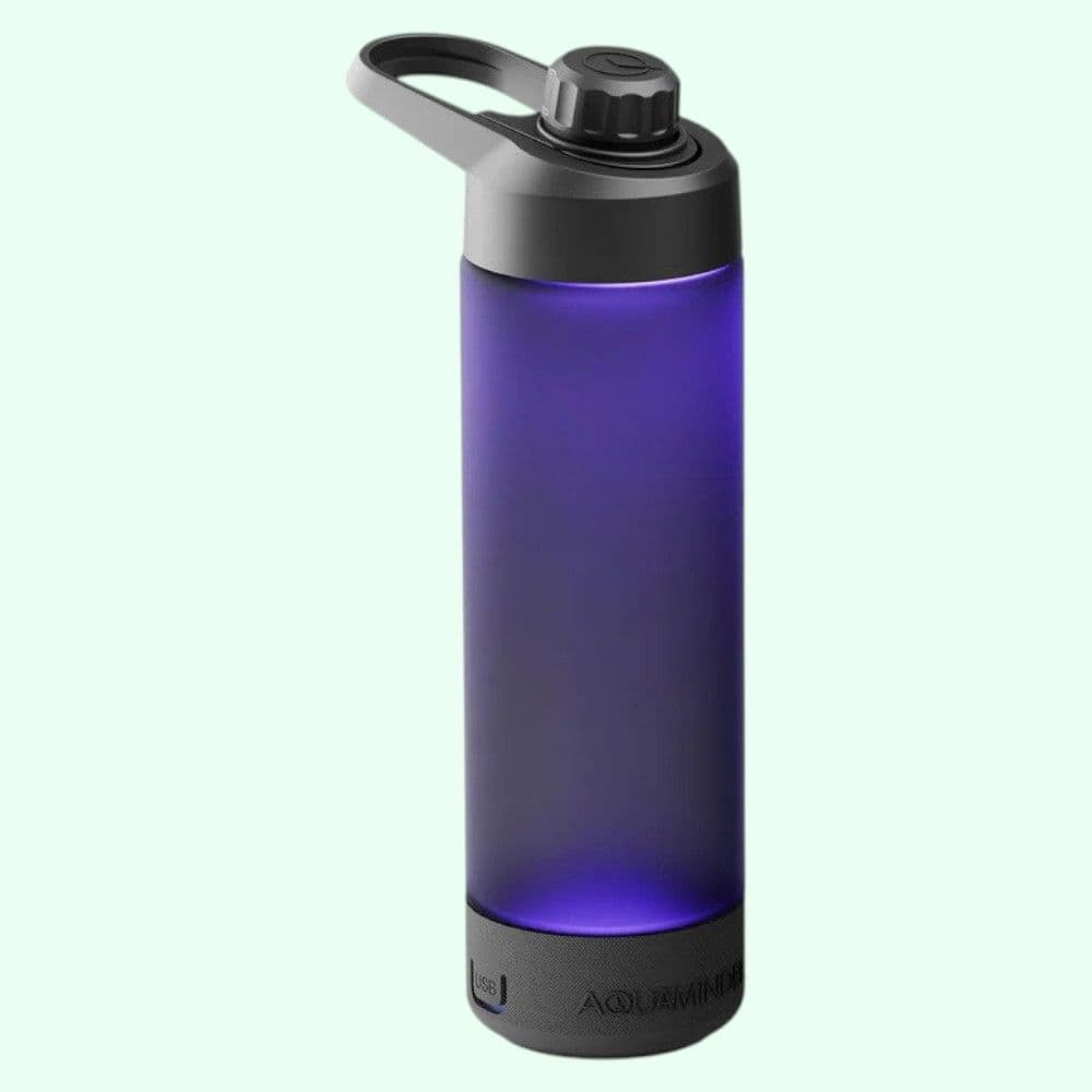 Aquaminder Volga Dark Water Bottle Black 770ml – Front View
