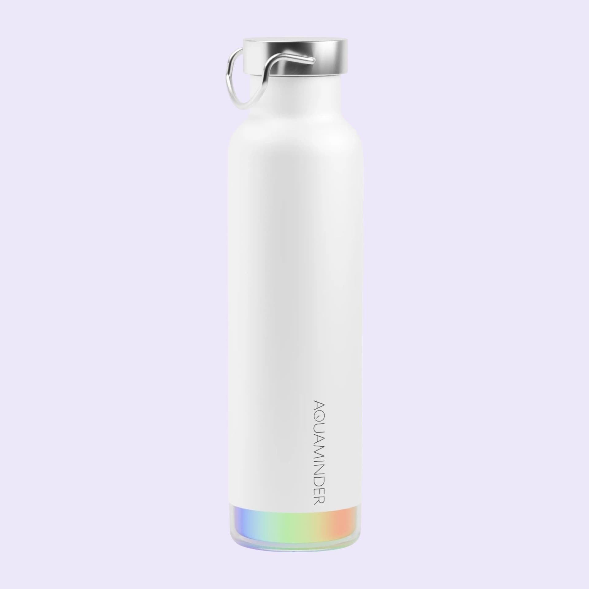 Aquaminder Thames Water Bottle White 600ml – Front View