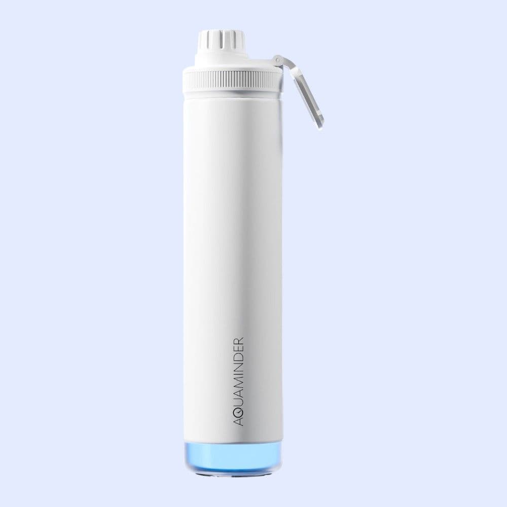 Aquaminder Rio Water Bottle White 750ml – Front View