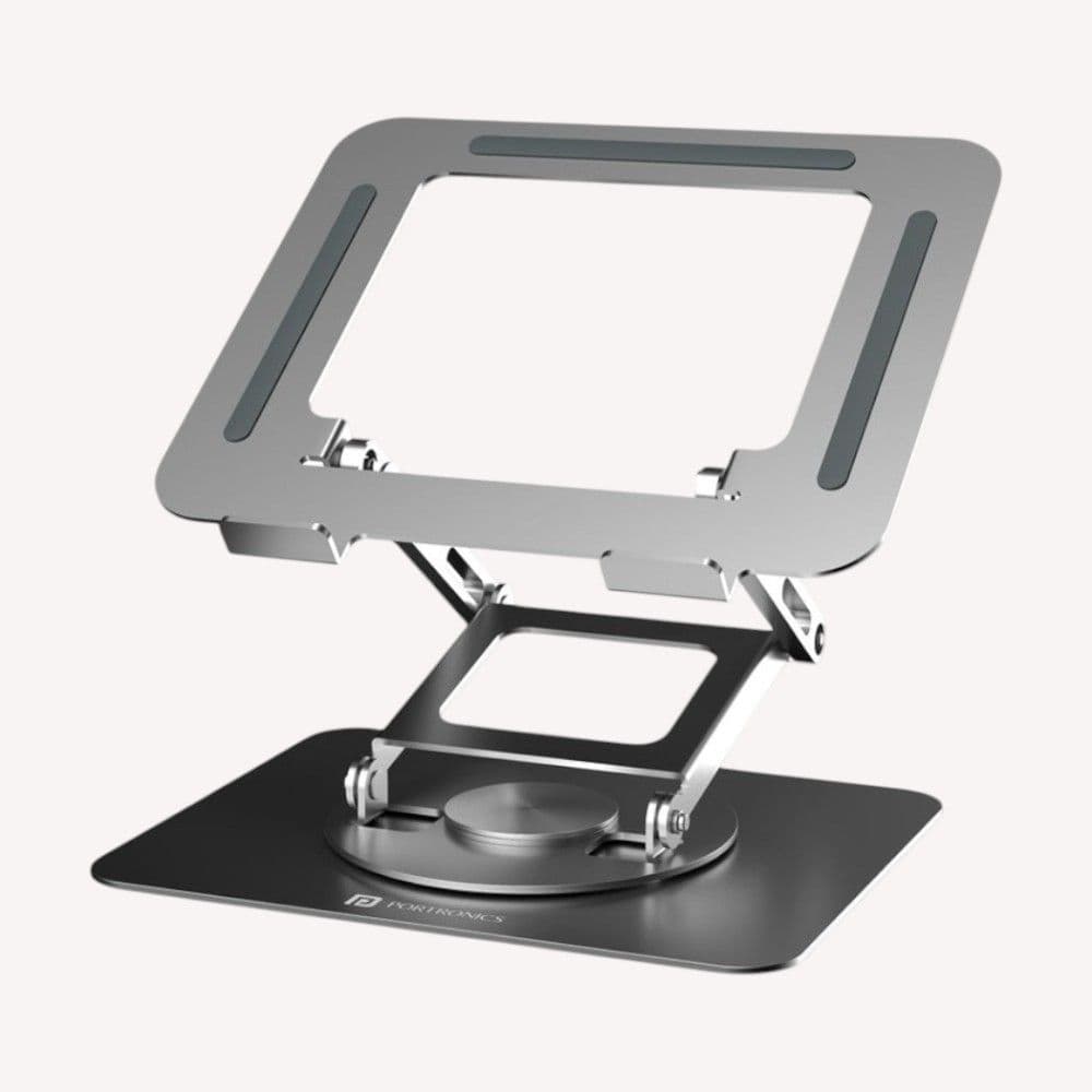 Portronics My Buddy K11 Pro Laptop Stand Silver – Front View