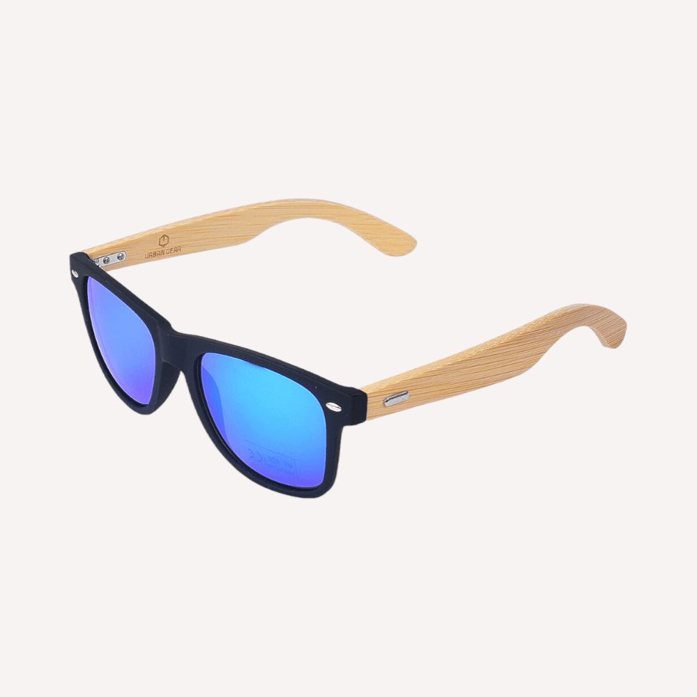 Urban Gear BLEU Bamboo Sunglasses Natural Brown – Front View