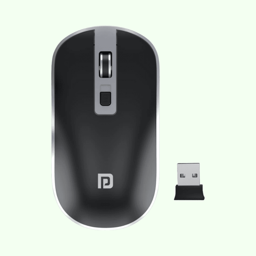 Portronics Toad 14 Wireless Mouse Black – Front View