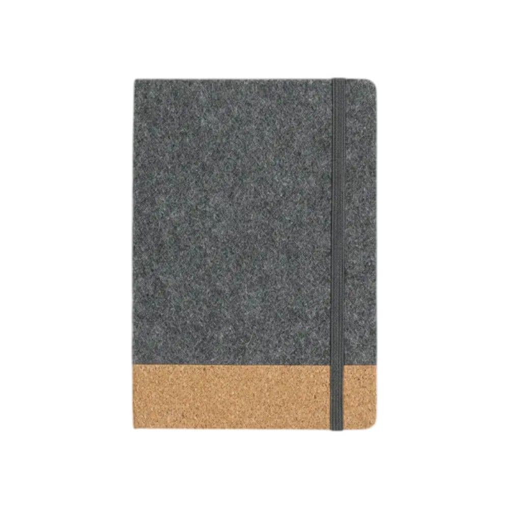 Fuzo The Custodian Eco-Friendly Felt & Cork Notebook - Grey