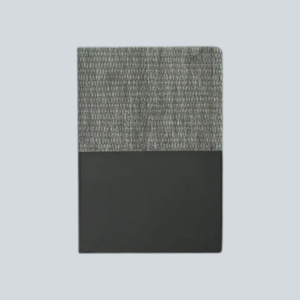 Fuzo The Asignee Woven Textured Leatherette Notebook - Black