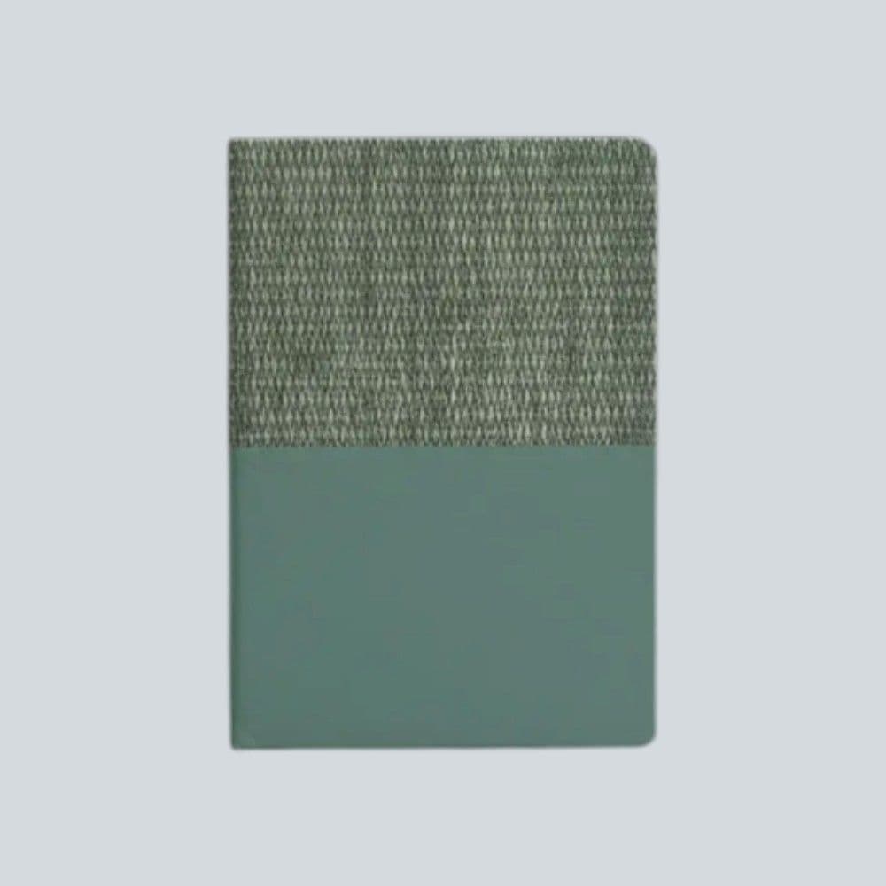 Fuzo The Asignee Woven Textured Leatherette Notebook - Green