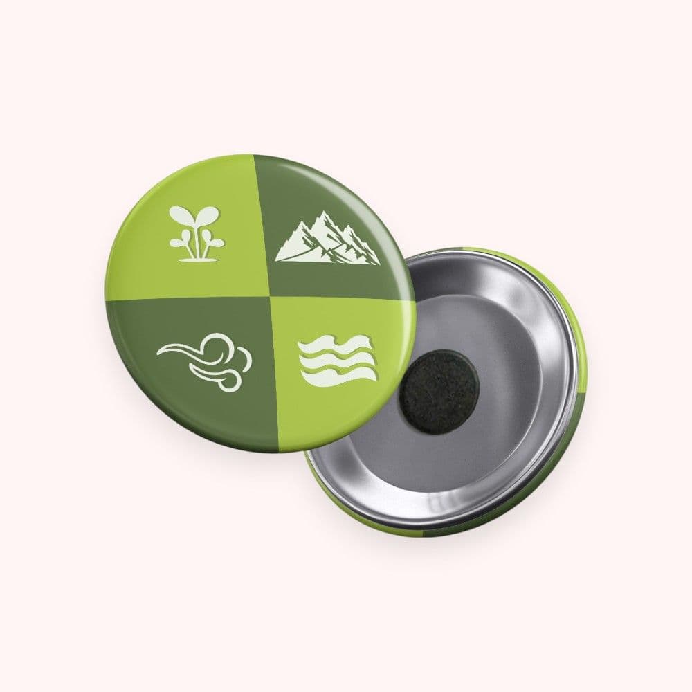 Greenscape - Earth Day Snapdot Fridge Magnet- 5.5*5.5 cms