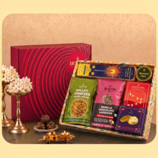 Eat Better Sustainable Jute Tray 7-in-1 Gift Hamper Box